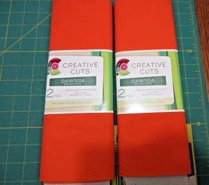 (2) Creative Cuts Palencia Broadcloth Craft Fabric Orange 2 Yards 72" X 44" each - Picture 1 of 3