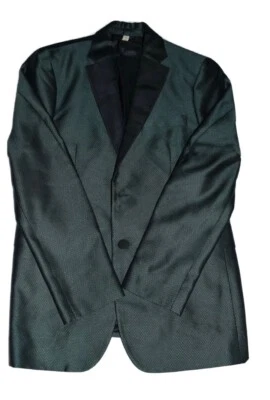 Burberry Hombre Lujo Lana Esmoquin Satinado Muesca Solapa Negro • 46 R | 42 x 29 Foto 1 de 4