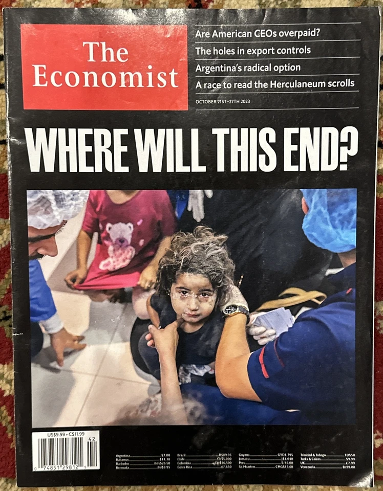 The Economist Magazine October 21 - 27 2023 Where Will This End - Image 1 of 1