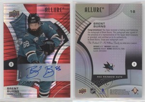 2021-22 Upper Deck Allure Red Rainbow Auto Brent Burns #18 Auto