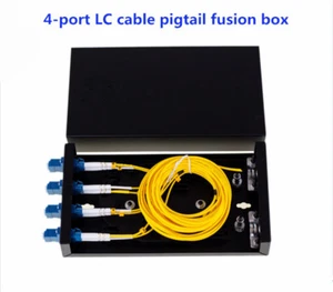 4 puertos 8 pines LC único modo caja de terminación de fibra completa con brida de cola de cerdo - Imagen 1 de 7