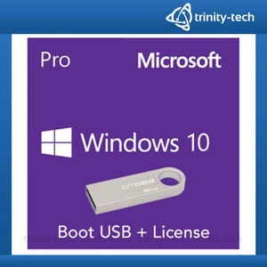 Windows 10 Professional 32bit/64bit | Bootable USB Drive + License - Picture 1 of 2