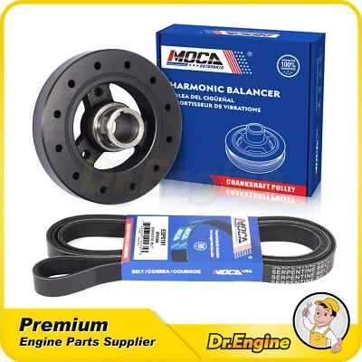 Harmonic Balancer Serpentine Belt Set for 88-89 Chevrolet GMC C/K1500 2500 5.0L - Image 1 of 4