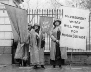 Mr Pres What Will You Do Woman Suffrage 1917 Vintage 8x10 Reprint Of Old Photo - Picture 1 of 1