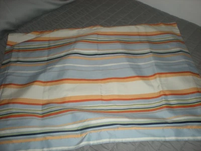 Nautica Pillow Shams 2 Blue Multi-Colored Stripes with button closure 22.5 x 29 - Image 1 of 3