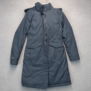 Eddie Bauer Weatheredge Parka Damen Small Navy Blau Daunenmantel Kunstfell Kapuze - Bild 1 von 12