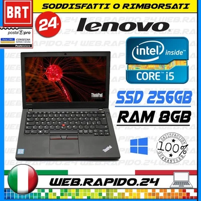 NOTEBOOK LENOVO THINKPAD X270 12.5" i5-7200U RAM 8 GB SSD 256GB HDMI WIN11 - Immagine 1 di 4
