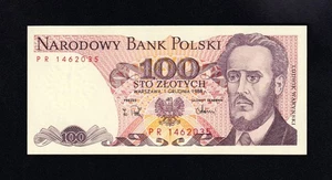 F.C. POLONIA (POLAND) , 100 ZLOTIS 1988 , S/C (UNC) , P.143e . - Imagen 1 de 2