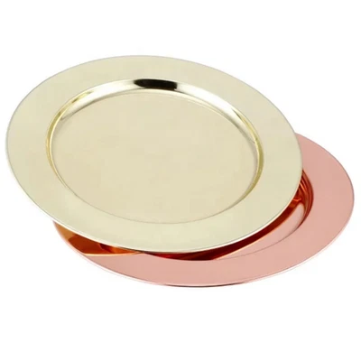 1-10 Platzteller Unterteller Dekoteller Edelstahl Tischdeko Hochzeit Weihnachten - Bild 1 von 4