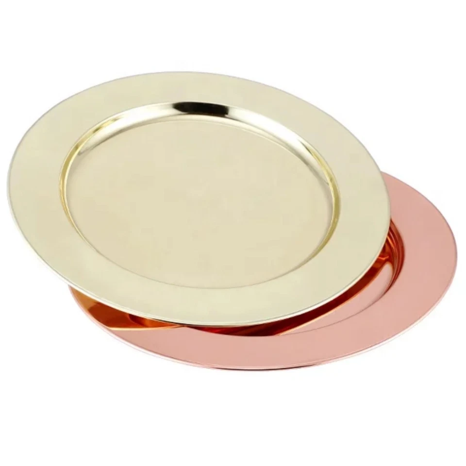 1-10 Platzteller Unterteller Dekoteller Edelstahl Tischdeko Hochzeit Weihnachten - Bild 1 von 4