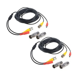 2-Pack 25ft HD Video Power Security Camera Cables Pre-made All-in-One Extensi... - Picture 1 of 7