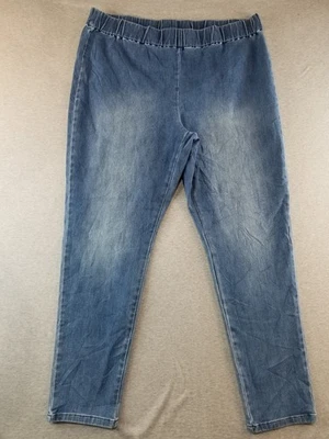 柔软环绕牛仔裤女式尺寸 2X 拉弹力腰舒适 Normcore 漂亮 — 第 1/4 张图片