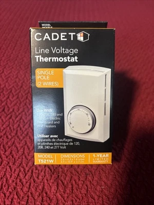 Single-Pole Thermostat, White 08300 - Image 1 of 4