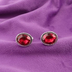925 Silver Natural Pink Rubellite Birthday Party Wear Anniversary Mens Cufflinks - Picture 1 of 6