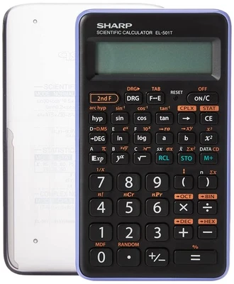 SHARP CALCULATOR SCIENTIFIC EL501TBVL,Black - Image 1 of 4