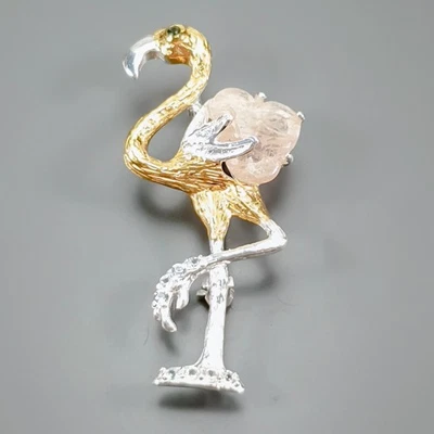 Broche de turmalina natural para joyería de plata de ley 925/NB29391 Foto 1 de 4