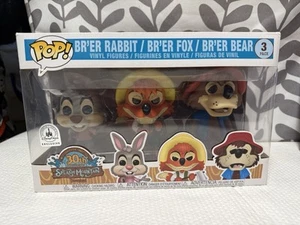 Funko Pop! Splash Mountain 30th Br'er Rabbit Bear Fox paquete de 3 parques de Disney excelente - Imagen 1 de 6