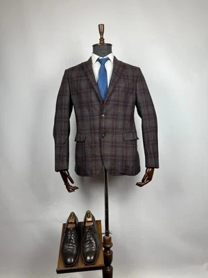 Navyboot Ing. Chaqueta Blazer Loro Piana Media Forrada a Cuadros Multicolor Talla US 42 Foto 1 de 4