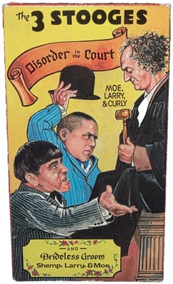 The Three Stooges in DIsorder in The Court and Brideless Groom 2 Episodes VHS - Image 1 of 4