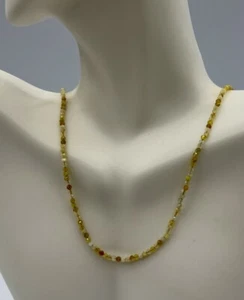 Vintage Citrine Faceted Beads Necklace, Petite Beads, 17” - Bild 1 von 6