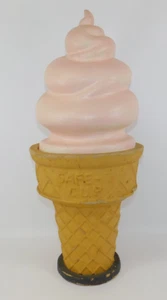 Vintage 24" Safe-T Cup Strawberry Swirl Cone Paper Mache Display Illinois Baking - Picture 1 of 22