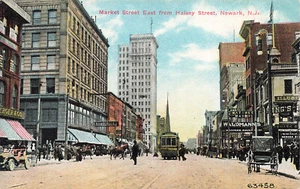 POSTAL VINTAGE NEWARK NJ MARKET STREET DE HALSEY c1910 082724 T - Imagen 1 de 2