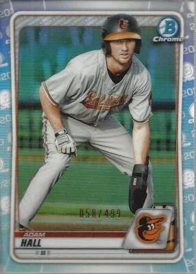 2020 Bowman Chrome Prospects Refractors #BCP90 Adam Hall /499 - NM-MT - Image 1 of 2