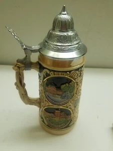Wiesbaden Beer Stein The World's Biggeft Cuckoo Clock German Beer Stein - Picture 1 of 7