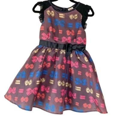 HARAJUKU MINI FOR TARGET ALL OVER BOW PRINT DRESS GIRLS SZ 6 6X - Image 1 of 4