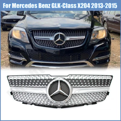 Silver Grille OE Style Star Front Grille For GLK X204 2013-2015 GLK250 300 350 — 第 1/4 张图片