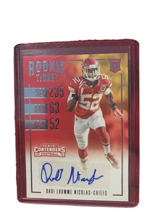 2016 Panini Contenders Rookie Ticket Dadi Lhomme Nicolas Rookie Auto RC CHIEFS - Picture 1 of 1