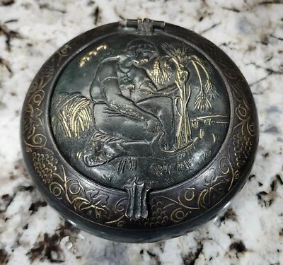 Pal Bell Israel 黄铜铰链盖盒。 — 第 1/4 张图片