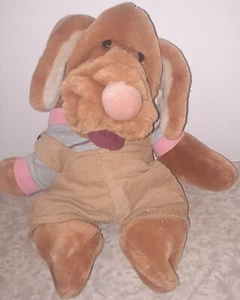 Ganz Bros Rughe Il Cane Marrone Pupazzo Mano Peluche Salopette Cucciolo 17" - Foto 1 di 12