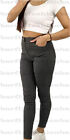 New Ladies Women Black Stretchy Pull On Jeggings Legging Size 8-20
