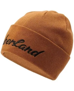 $45 TIMBERLAND ReBOTL EMBROIDERED SCRIPT LOGO CUFFED BEANIE DARK WHEAT ONESIZE - Picture 1 of 9