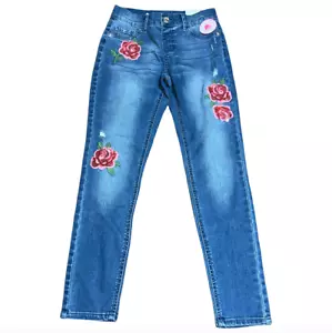 Nuevo Justice Mid Rise Jegging Legging Niñas Talla 12 Envejecido Abatible Lentejuelas Flores - Imagen 1 de 10