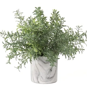 Faux Plants Indoor Artificial Mini Potted Plants Plastic Green Plant Small Fa... - Picture 1 of 9