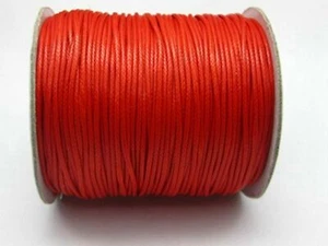 Filo cordino cerato coreano rosso 93 iarde 1 mm per bracciale collana - Foto 1 di 6