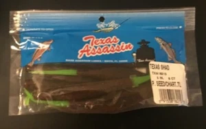 NEW Bass Assassin - Texas Lures - Shad TXA18215 5" Pumpkinseed Chart Tail INTC3 - Picture 1 of 2