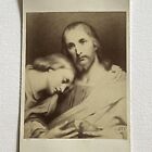 Antique CDV Filler Photograph Le Partage du Pain Ary Scheffer Jesus &amp; Disciple