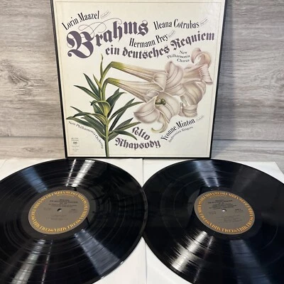 Brahms "Deutsches Requiem/Alto Rhapsody" Vinyl 2-LP Box Set Masterworks EX - Image 1 of 4