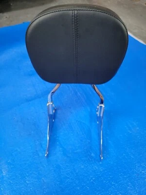 HARLEY DAVIDSON 1999-2023 SOFTAIL CHROME CONCHO SISSY BAR PASSENGER BACKREST OEM - Image 1 of 4
