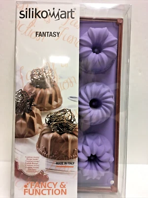 MOLDE SILIKOMART ROXO TAMANHO 12" X 7"/REDEMOINHO 3"X 1.5" APROX NOVO NA CAIXA /FEITO NA ITÁLIA - Imagem 1 de 4