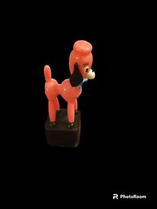 Vintage Pink Poodle Collapsible Toy 