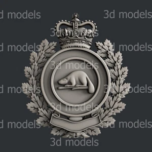 3d STL models for CNC, Artcam, Aspire, relief  Canada badge - Picture 1 of 4