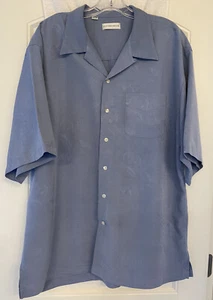 Cutter & Buck Size XL Textured Floral Hawaiian Style Shirt - Picture 1 of 8