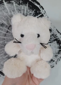 Jellycat Baby Tiny Poppet White Kitten Plush 6" Cat Stuffed Animal - Picture 1 of 2