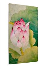 Impression sur toile avec bourgeon de lotus rose 60x120 cm
