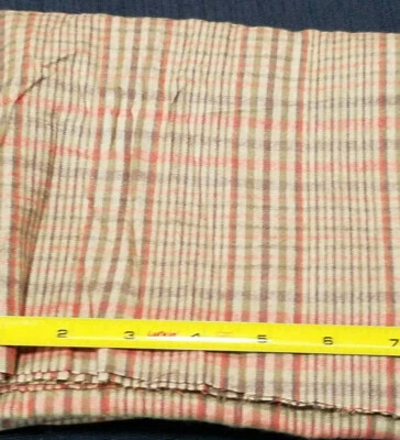 3/4 Yds Sewing Fabric Quilting Brushed Cotton Check/Plaid lines Design  - Image 1 of 3
