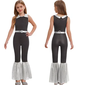 Kids Girls Overalls Disco Leotard Party Rompers Festive Bodysuit Halloween Jazz - Picture 1 of 71
